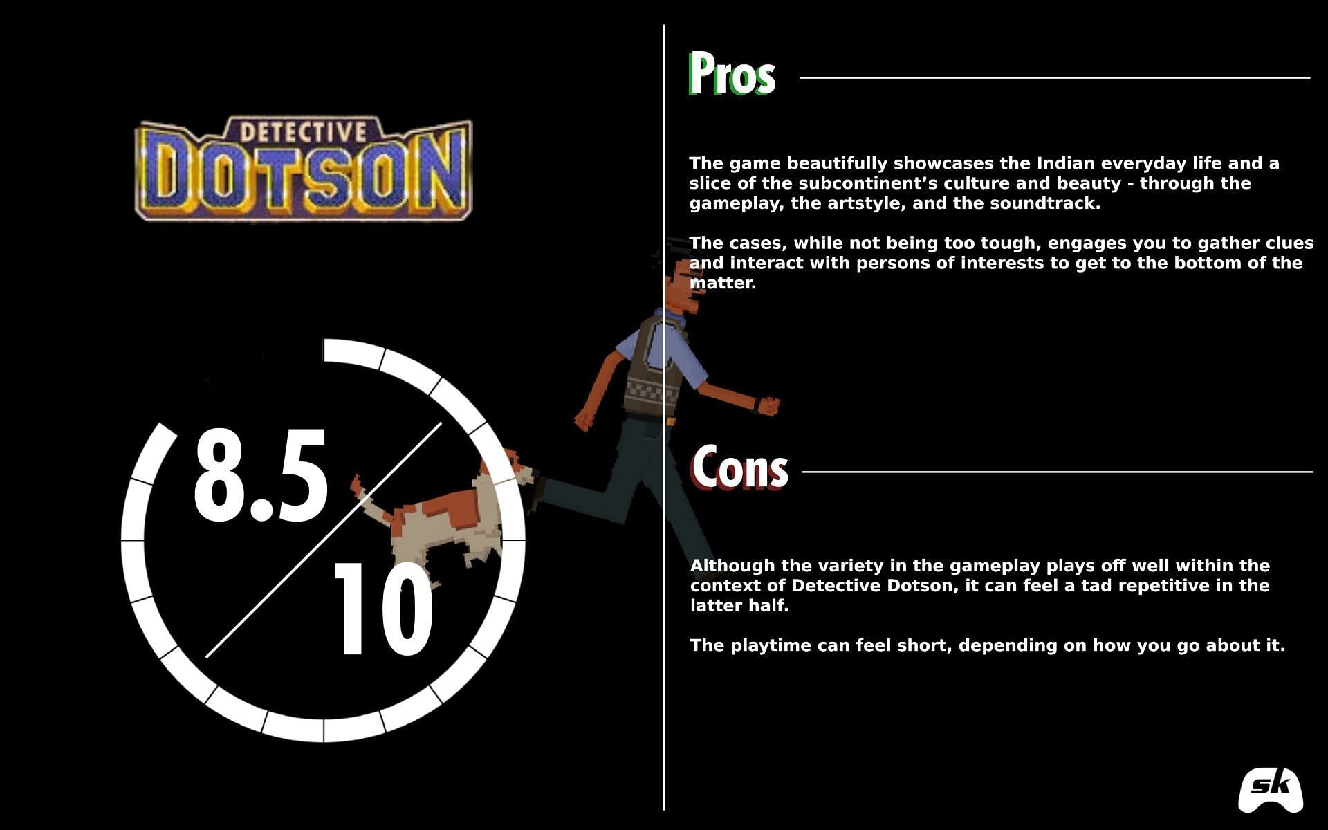 Detective Dotson: Sportskeeda Gaming Review (Image via Sportskeeda Gaming)